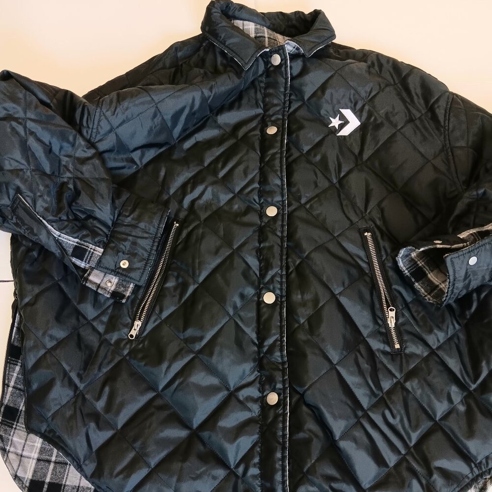 Converse rare jacket reversible flannel side and quilted side XL to 2XL